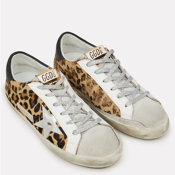 Golden Goose superstar, leopard, metallic laces. Size 39. - Picture 4 of 10